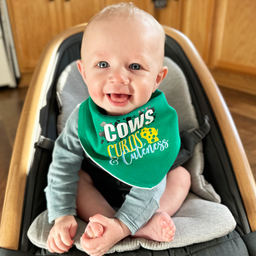 "Cows Curds & Cuteness" Baby Bib