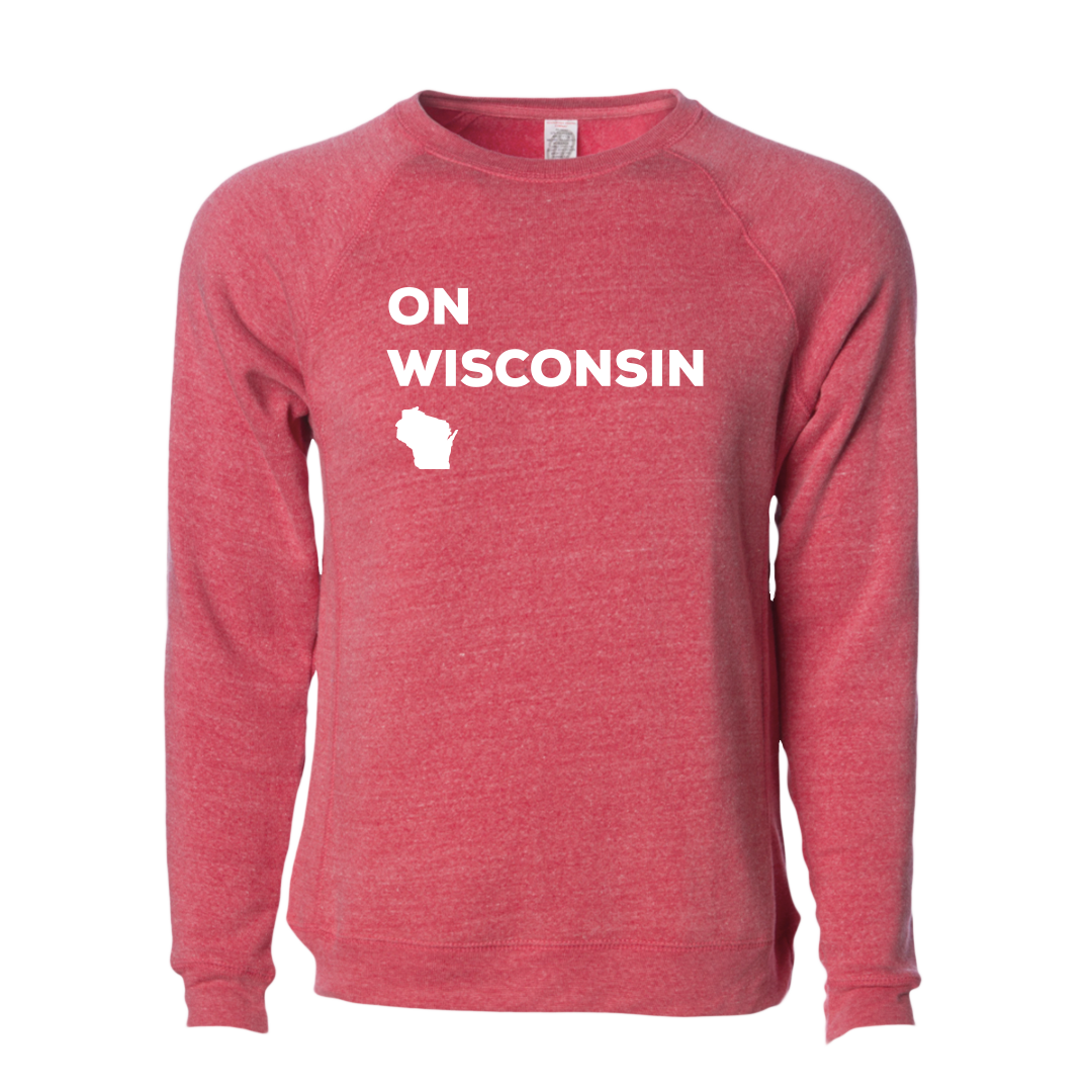 On Wisconsin Vintage Crew Sweatshirt Discover Wisconsin