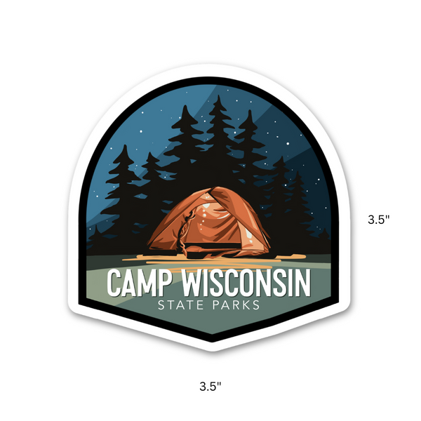Camp Wisconsin State Parks Decal