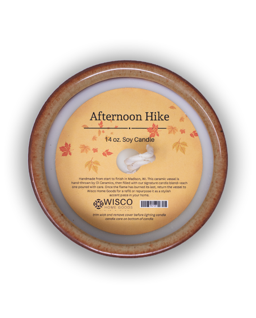 Wisco Home Goods "Afternoon Hike" 10 oz. Soy Candle