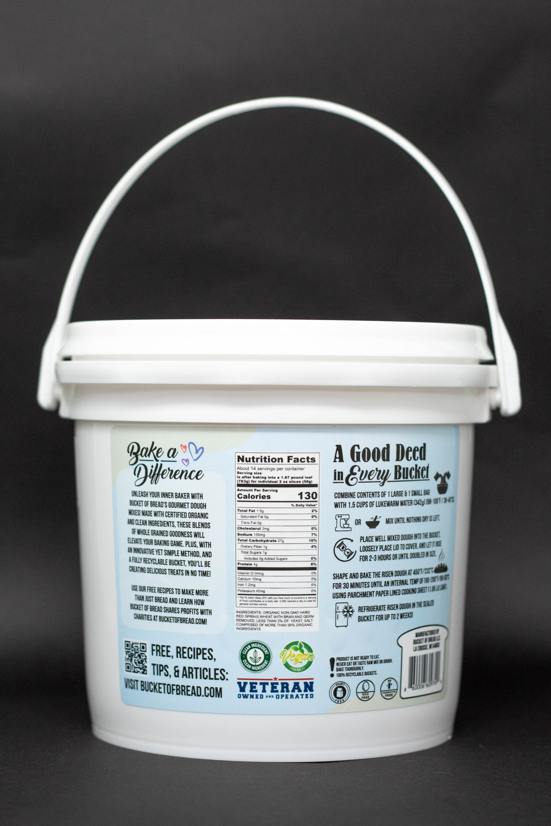 Bucket of Bread 1/2 Gallon Baking Kit Traditional White