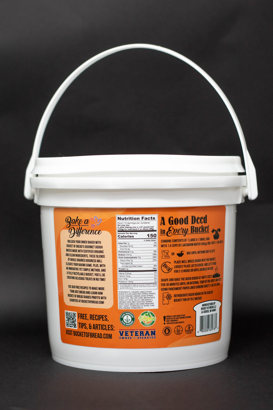 Bucket of Bread 1/2 Gallon Baking Kit Seven Grains