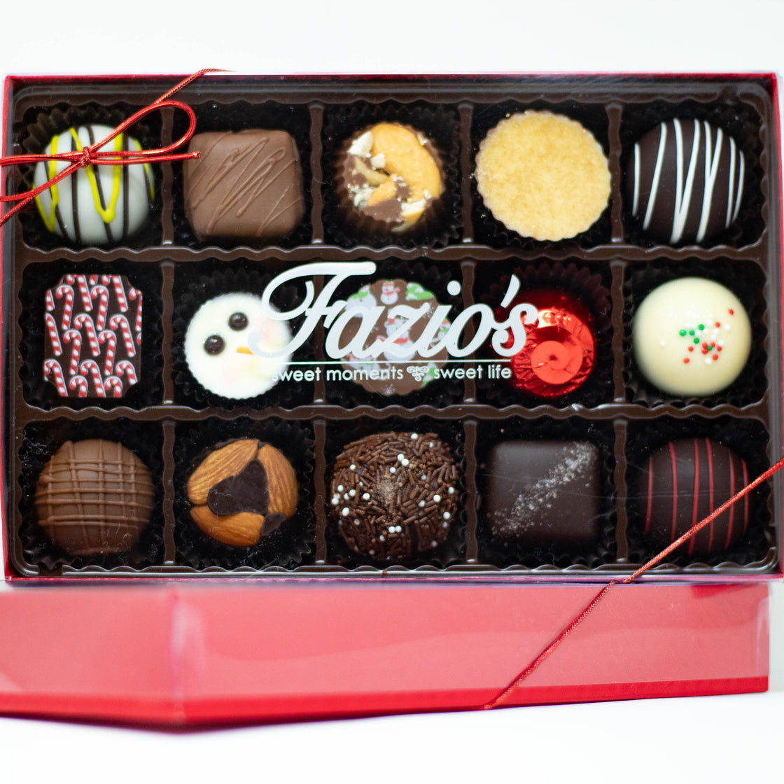 Fazio's Chocolate "Merry Mix" 15-Piece Traditional, Artisan, and Truffles Box