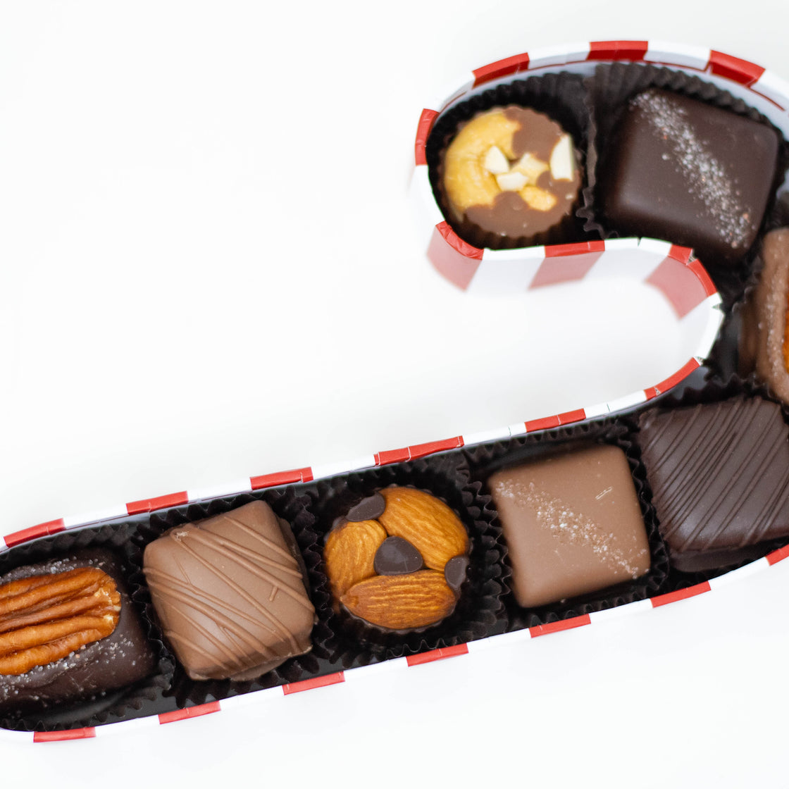 Fazio's Chocolate "Nuts About the Holidays" Candy Cane Box