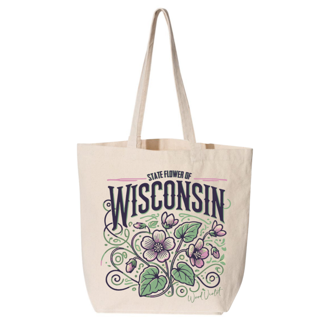 Wisconsin Wood Violet Tote