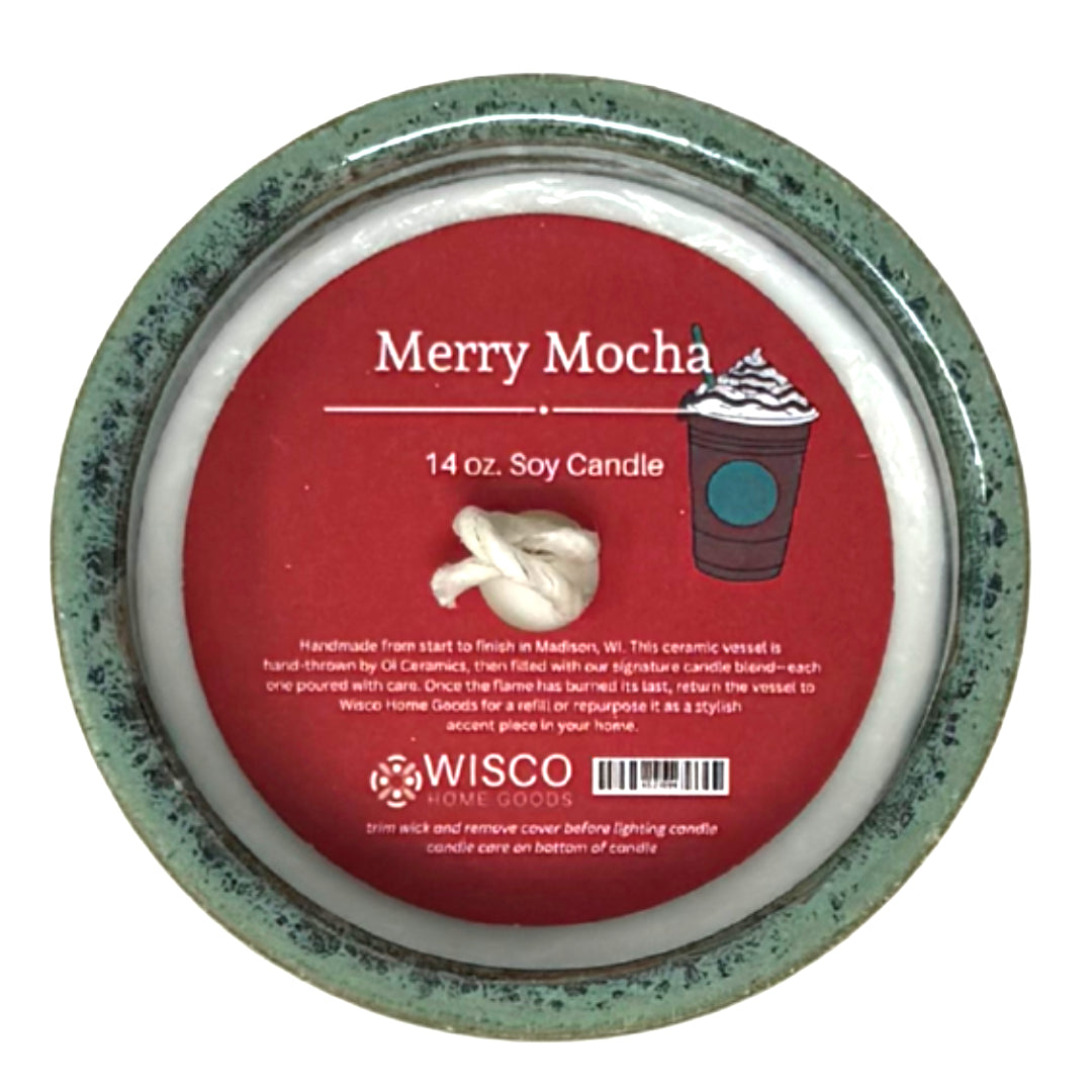 Wisco Home Goods "Merry Mocha" 14 oz. Soy Candle