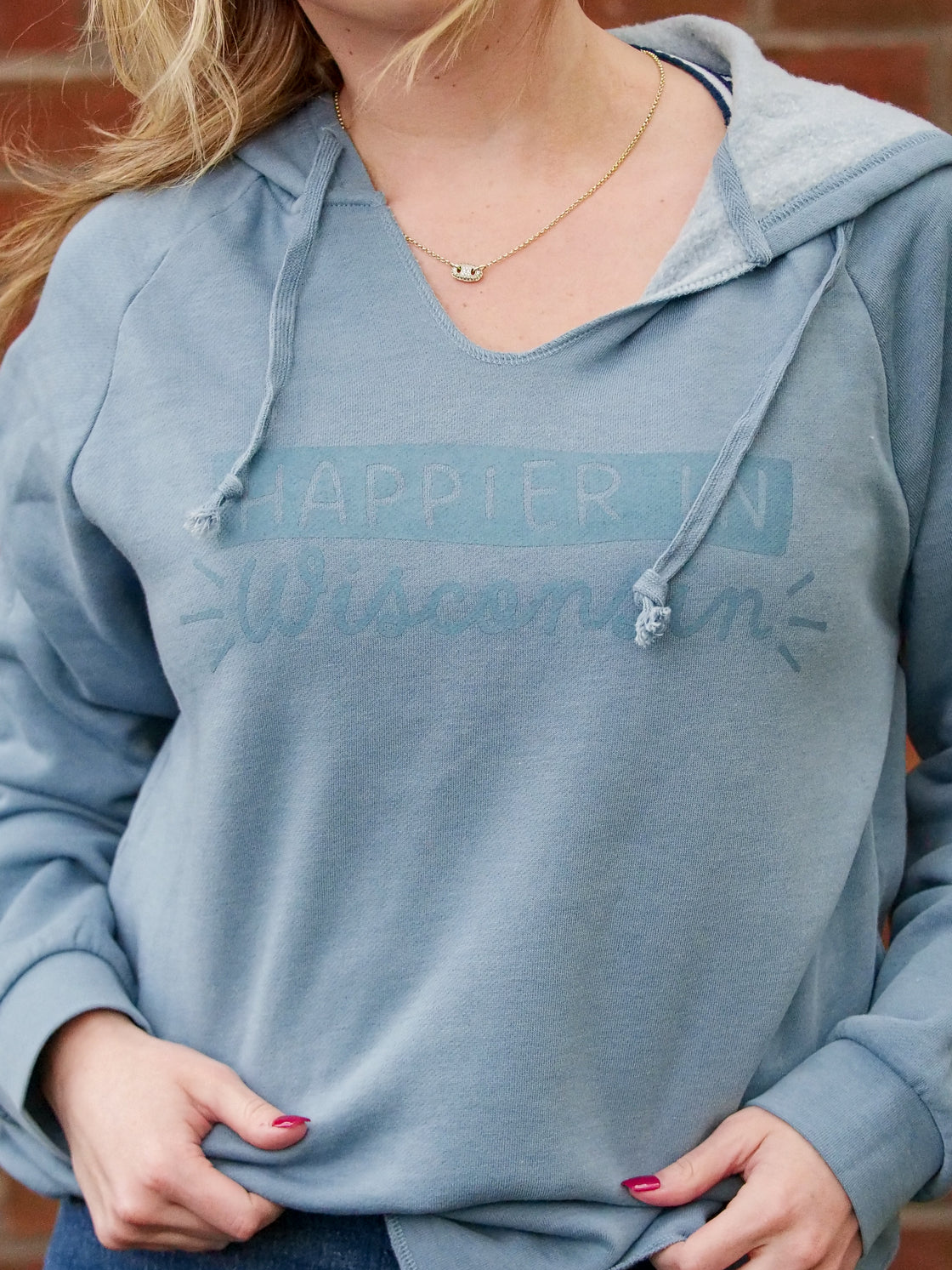Happier in Wisco Lightweight Hoodie