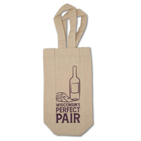 "Wisconsin's Perfect Pair" Single Wine Tote